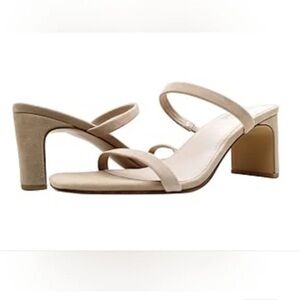 Farylrobin‎ SUEDE strappy Beige Women's Heels size 9 NIB